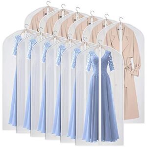 Kntiwiwo Garment Bags Dress Bag for Storage 60 inches Dust-Proof Suit Protector Cover Bag with Zipper for Long Dresses, Suit, Coat Closet Clothes Storage, Set of 12 Kntiwiwo Garment Bags Dress Bag for Storage 60 inches Dust-Proof Suit Protector Cover Bag with Zipper for Long Dresses, Suit, Coat Closet Clothes Storage, Set of 12