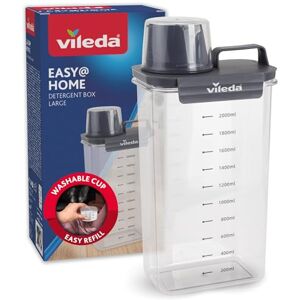 Vileda Detergent Storage Box 2300 ml with Measuring Cup – Large Airtight Washing Powder Container – Space-Saving Laundry Detergent Dispenser for Powder and Liquid – Moisture-Proof Lid, Grey Vileda Detergent Storage Box 2300 ml with Measuring Cup – Large Airtight Washing Powder Container – Space-Saving Laundry Detergent Dispenser for Powder and Liquid – Moisture-Proof Lid, Grey