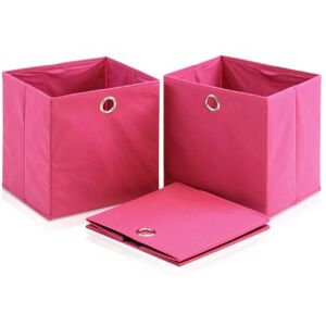 Furinno Storage Bins, Wood, Pink, one size Furinno Storage Bins, Wood, Pink, one size