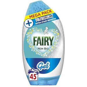 Fairy Non Bio Platinum Laundry Detergent Gel, 45 Washes 1.485 L, Extra Stain Removal, Voted Number 1, For Sensitive Skin Fairy Non Bio Platinum Laundry Detergent Gel, 45 Washes 1.485 L, Extra Stain Removal, Voted Number 1, For Sensitive Skin