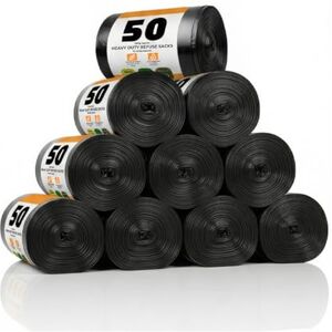 Roe Tenpo 500 Pack Heavy Duty Bin Bags 70L, 30 Microns Bin Liners, Strong & Durable, Tear Resistant Refuse Sack, Black Bin Bags for Everyday Use, Household & Commercial Use Roe Tenpo 500 Pack Heavy Duty Bin Bags 70L, 30 Microns Bin Liners, Strong & Durable, Tear Resistant Refuse Sack, Black Bin Bags for Everyday Use, Household & Commercial Use