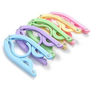 Trubetter 10 Pcs Plastic Travel Hangers Portable Foldable Clothes Drying Rack for Travel Trubetter 10 Pcs Plastic Travel Hangers Portable Foldable Clothes Drying Rack for Travel