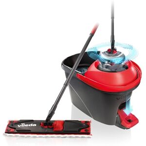 Vileda Ultramax Turbo 2-in-1 Floor Mop Complete Set, Mop with Telescopic Handle, Microfibre Cover and Bucket with Power Spinner, for All Hard Floors, Handle Length 75-130 cm, Eco Packaging Vileda Ultramax Turbo 2-in-1 Floor Mop Complete Set, Mop with Telescopic Handle, Microfibre Cover and Bucket with Power Spinner, for All Hard Floors, Handle Length 75-130 cm, Eco Packaging