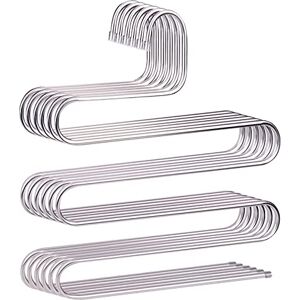 devesanter Pants Hangers Non-Slip S-Shape Trousers Hangers Stainless Steel Clothes Hangers Closet Storage Organizer for Pants Jeans Scarf (6 Pack with 10 Clips) devesanter Pants Hangers Non-Slip S-Shape Trousers Hangers Stainless Steel Clothes Hangers Closet Storage Organizer for Pants Jeans Scarf (6 Pack with 10 Clips)
