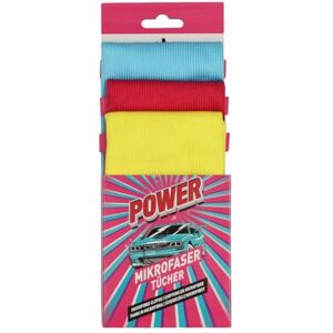 Nigrin Power Microfibre Cloths Set of 3 Lint Free Polishing Cloths All Surfaces Nigrin Power Microfibre Cloths Set of 3 Lint Free Polishing Cloths All Surfaces