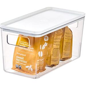 InterDesign iDesign Storage Box with Handles, Storage Box with Lid, Versatile as Kitchen Storage or Bathroom Organiser, Made of Recycled Plastic, White InterDesign iDesign Storage Box with Handles, Storage Box with Lid, Versatile as Kitchen Storage or Bathroom Organiser, Made of Recycled Plastic, White