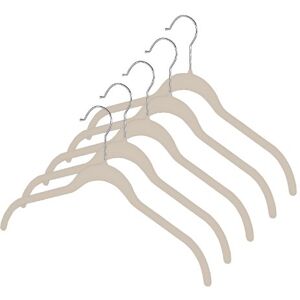 Whitmor Flocked Spacemaker Hanger Collection Dress/Shirt Hangers, Set of 5 Beige Whitmor Flocked Spacemaker Hanger Collection Dress/Shirt Hangers, Set of 5 Beige