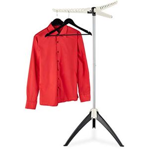Relaxdays Shirt Hanger, Clothes Horse, Laundry Airer, for 33 Items, Practical Stand, HxWxD: 128 x 66 x 66 cm, White Relaxdays Shirt Hanger, Clothes Horse, Laundry Airer, for 33 Items, Practical Stand, HxWxD: 128 x 66 x 66 cm, White