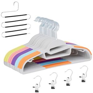 VECELO S-Shaped Heavy Duty Plastic Hangers 25 Pack, Color mixed Slim Clothes Hangers Space Saving, Non Slip Hangers with Rubber Pads, Durable Coat Hangers for Closet VECELO S-Shaped Heavy Duty Plastic Hangers 25 Pack, Color mixed Slim Clothes Hangers Space Saving, Non Slip Hangers with Rubber Pads, Durable Coat Hangers for Closet