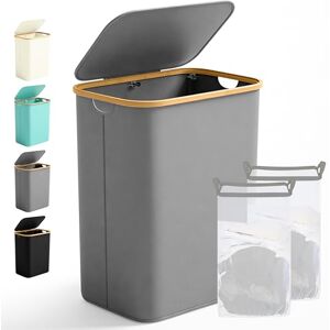Ribelli Large Laundry Basket, 156 Litres, Foldable Laundry Hamper, 2 Compartments with Lid and Removable Laundry Bag, Laundry Bin for Laundry Room, Bathroom, Bedroom, Grey Ribelli Large Laundry Basket, 156 Litres, Foldable Laundry Hamper, 2 Compartments with Lid and Removable Laundry Bag, Laundry Bin for Laundry Room, Bathroom, Bedroom, Grey