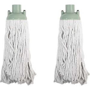 JVL String Mop Head Replacement – Green (Pack of 2) – Machine Washable Microfibre Refill Heads JVL String Mop Head Replacement – Green (Pack of 2) – Machine Washable Microfibre Refill Heads