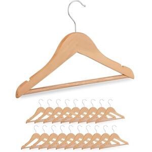 Relaxdays Children's Clothes Hangers, Set of 20, Wooden, Swivel Hook, with Bar & Notches, 19 x 30.5 x 1 cm, Natural, Wood, HLP: 19 x 30,5 x 1 cm Relaxdays Children's Clothes Hangers, Set of 20, Wooden, Swivel Hook, with Bar & Notches, 19 x 30.5 x 1 cm, Natural, Wood, HLP: 19 x 30,5 x 1 cm