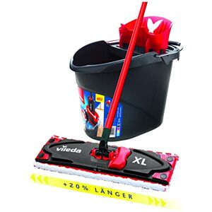 Vileda Ultramax XL Complete Set, XL Floor Mop and Bucket with Press, Microfibre Cover, for All Hard Floors, Removes up to 99% of Bacteria, Sustainable Wiping System, Eco Packaging Vileda Ultramax XL Complete Set, XL Floor Mop and Bucket with Press, Microfibre Cover, for All Hard Floors, Removes up to 99% of Bacteria, Sustainable Wiping System, Eco Packaging