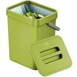 EKO Puro Hanging Caddy,Wall Mountable or Hanging Bin for Compostable Waste,Perfect for Kitchen & Home, 3 Litre (Lime) EKO Puro Hanging Caddy,Wall Mountable or Hanging Bin for Compostable Waste,Perfect for Kitchen & Home, 3 Litre (Lime)