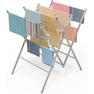 Whitmor Oversized Drying Rack, Silver, Metal Whitmor Oversized Drying Rack, Silver, Metal