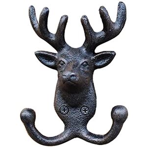 KiaoTime Vintage Cast Iron Deer Antlers Wall Coat Hooks Hanger Rack Wall Decor, Heavy Duty Animal Deer Elk Wall Mounted Dual Hooks Dog leashes holder Country Farmhouse Chic Hooks for Coats Towels Keys Robes KiaoTime Vintage Cast Iron Deer Antlers Wall Coat Hooks Hanger Rack Wall Decor, Heavy Duty Animal Deer Elk Wall Mounted Dual Hooks Dog leashes holder Country Farmhouse Chic Hooks for Coats Towels Keys Robes