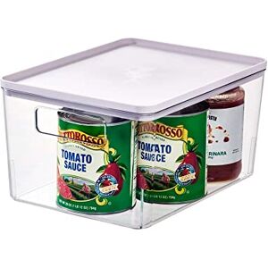 InterDesign iDesign Storage Box with Handles, Storage Box with Lid, Versatile as Kitchen Storage or Bathroom Organiser, Made of Recycled Plastic, Purple InterDesign iDesign Storage Box with Handles, Storage Box with Lid, Versatile as Kitchen Storage or Bathroom Organiser, Made of Recycled Plastic, Purple