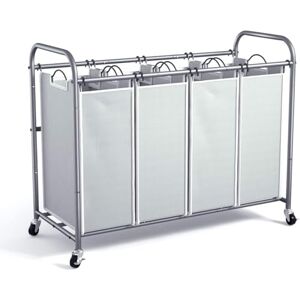 ROMOON 4 Bag Laundry Sorter Cart - Laundry Sorter with Heavy Duty Rolling Wheels ROMOON 4 Bag Laundry Sorter Cart - Laundry Sorter with Heavy Duty Rolling Wheels