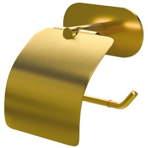 Amig Self-Adhesive Bathroom Toilet roll Holder with lid Mod. Ea-4 Wall-Mounted Toilet Paper Holder Screwless Adhesive 140 x 125 mm Stainless Steel Matt Gold Amig Self-Adhesive Bathroom Toilet roll Holder with lid Mod. Ea-4 Wall-Mounted Toilet Paper Holder Screwless Adhesive 140 x 125 mm Stainless Steel Matt Gold