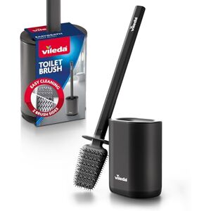 Vileda Silicone Toilet Brush Black with Flex Head and Stainless Steel Handle Toilet Brush with 2-in-1 Cleaning Zones Hygienic Quick Drying Rustproof Odour Proof Durable and Ready to Use Vileda Silicone Toilet Brush Black with Flex Head and Stainless Steel Handle Toilet Brush with 2-in-1 Cleaning Zones Hygienic Quick Drying Rustproof Odour Proof Durable and Ready to Use