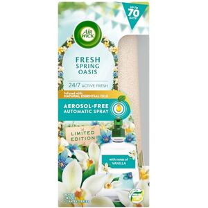 Airwick Air Wick Aerosol-Free Automatic Air Freshener Spray Kit, Fresh Spring Oasis, 1 Gadget & 1 Refill (228ml), 24x7 Active Fresh Odour Neutraliser, Lasts Up to 70 Days, Air freshener For Home Airwick Air Wick Aerosol-Free Automatic Air Freshener Spray Kit, Fresh Spring Oasis, 1 Gadget & 1 Refill (228ml), 24x7 Active Fresh Odour Neutraliser, Lasts Up to 70 Days, Air freshener For Home