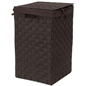 Compactor Square Laundry Basket with Lid, Woven Washing Hamper for Storing Clothes and Linen in Bedrooms and Bathrooms, Removable Liner and Carry Handles, Chocolate Brown, Stan Range Compactor Square Laundry Basket with Lid, Woven Washing Hamper for Storing Clothes and Linen in Bedrooms and Bathrooms, Removable Liner and Carry Handles, Chocolate Brown, Stan Range