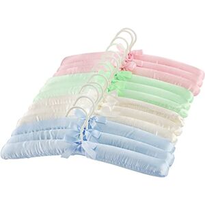 Tosnail 12 Pack Satin Padded Hangers Foam Padded Hangers Dress Hangers Pink, Blue, Green, Ivory Tosnail 12 Pack Satin Padded Hangers Foam Padded Hangers Dress Hangers Pink, Blue, Green, Ivory