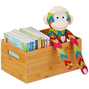 Relaxdays , Storage Box, Side Handles, For Moving and Transportation, 3 Sizes, Bamboo, Natural Relaxdays , Storage Box, Side Handles, For Moving and Transportation, 3 Sizes, Bamboo, Natural