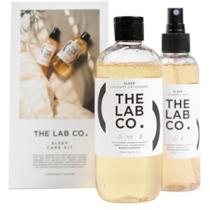The Lab Co. Sleep Care Kit. Non Bio Laundry Detergent Wash 300ml and Fabric Deodoriser Freshener Mist Spray 150ml for bedding, sleepwear and pillows. Lavender & Chamomile. The Lab Co. Sleep Care Kit. Non Bio Laundry Detergent Wash 300ml and Fabric Deodoriser Freshener Mist Spray 150ml for bedding, sleepwear and pillows. Lavender & Chamomile.