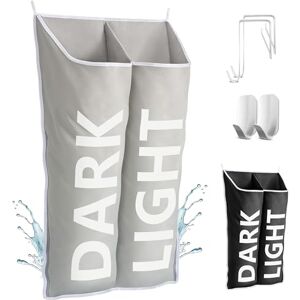 DONAQ Hanging Laundry Hamper Bag XL 40x22", Space Saving over the Door Storage Bags, Behind the Door Hampers for Dirty Clothes & Wall Mounted Basket for Bathroom, Organizer for Small Room Spaces RV DONAQ Hanging Laundry Hamper Bag XL 40x22", Space Saving over the Door Storage Bags, Behind the Door Hampers for Dirty Clothes & Wall Mounted Basket for Bathroom, Organizer for Small Room Spaces RV