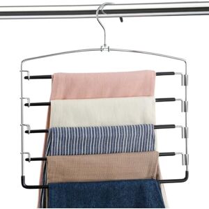 Brand - Space-Saving Multi-Layer Stainless Steel Pants Hanger - Black Brand - Space-Saving Multi-Layer Stainless Steel Pants Hanger - Black