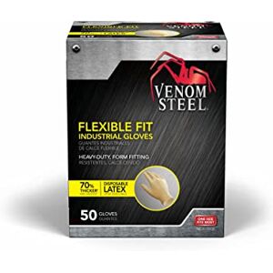 Venom Steel 50-Count One Size Fits All Latex Cleaning Gloves Venom Steel 50-Count One Size Fits All Latex Cleaning Gloves