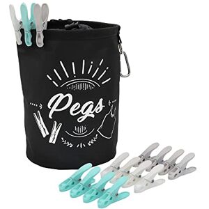 JVL Large Peg Bag with 144 Extra Strong Pegs, Aqua (08-040-282) JVL Large Peg Bag with 144 Extra Strong Pegs, Aqua (08-040-282)