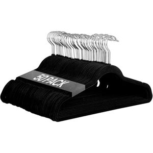 EDIHOME Black Velvet Clothing Hangers - Clothing Hangers EDIHOME Black Velvet Clothing Hangers - Clothing Hangers