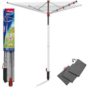 Vileda Sun‑Lift Compact Rotary Airer 40m Drying Line 4 Washloads Height Adjustable (1.55–1.72 m) Easy‑Lift Tension Aluminium Includes 8 Hanger Holders, Ground Socket & UV‑Resistant Cover Vileda Sun‑Lift Compact Rotary Airer 40m Drying Line 4 Washloads Height Adjustable (1.55–1.72 m) Easy‑Lift Tension Aluminium Includes 8 Hanger Holders, Ground Socket & UV‑Resistant Cover