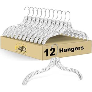 Hangers Heavy Duty Clear Crystal Plastic Set of 12 - Closet Organizer Hangers Heavy Duty Clear Crystal Plastic Set of 12 - Closet Organizer