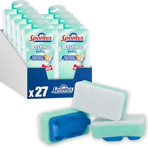 Spontex Dishmop Refills Non-Scratch Strong Replacement Sponge Heads for Washing Up Brush Sponge Scourer for Efficient Cleaning 27 Count Spontex Dishmop Refills Non-Scratch Strong Replacement Sponge Heads for Washing Up Brush Sponge Scourer for Efficient Cleaning 27 Count