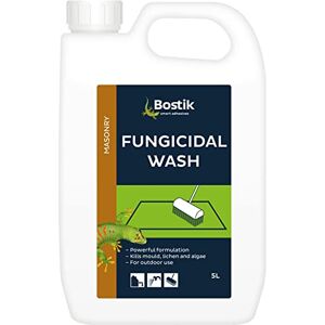 Bostik Fungicidal Wash, Mould, Lichen and Algae Cleaner and Remover for Brick, Render, Patios and Driveways, Size: 5L Bostik Fungicidal Wash, Mould, Lichen and Algae Cleaner and Remover for Brick, Render, Patios and Driveways, Size: 5L