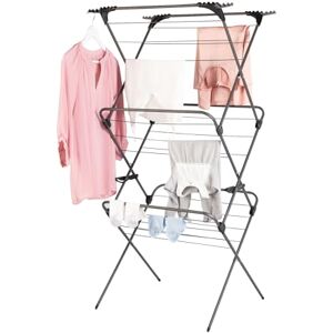 Minky Premium Sure Grip 3 Tier Airer, Stainless Steel, Gunmetal, Standard Size Minky Premium Sure Grip 3 Tier Airer, Stainless Steel, Gunmetal, Standard Size