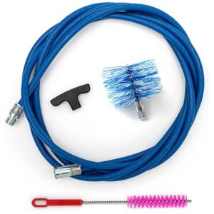 BARETTO Kit 3 Metres 80mm Nylon Pellet Brush Cleaning Kit for Pellet Stove with Pipes, Flue Pipe with Curves BARETTO Kit 3 Metres 80mm Nylon Pellet Brush Cleaning Kit for Pellet Stove with Pipes, Flue Pipe with Curves