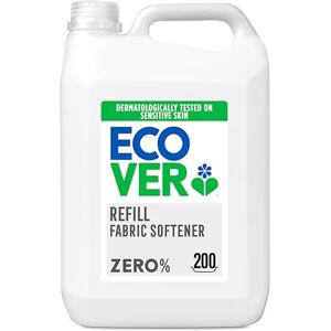 Ecover Zero Fabric Softener Refill for Sensitive Skin, Baby Fabric Conditioner, Dermatologically Tested, 200 Washes, 1x 5L Ecover Zero Fabric Softener Refill for Sensitive Skin, Baby Fabric Conditioner, Dermatologically Tested, 200 Washes, 1x 5L