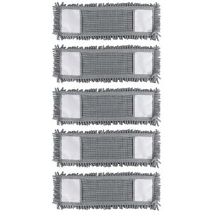 JVL Chenille Mop Replacement Cleaning Pad – Machine Washable Microfibre Refill – Grey (Pack of 5) JVL Chenille Mop Replacement Cleaning Pad – Machine Washable Microfibre Refill – Grey (Pack of 5)
