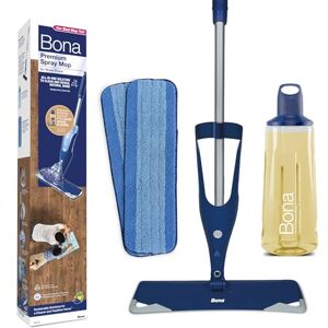 Bona Premium Spray Mop Kit for Oiled Wood Floors, Incl. 1x Oiled Wood Floor Cleaner Liquid Cartridge 850ml and 2x Microfibre Pad, Blue Bona Premium Spray Mop Kit for Oiled Wood Floors, Incl. 1x Oiled Wood Floor Cleaner Liquid Cartridge 850ml and 2x Microfibre Pad, Blue