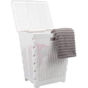Mind Reader Tidy Collection Laundry Hamper, White Mind Reader Tidy Collection Laundry Hamper, White