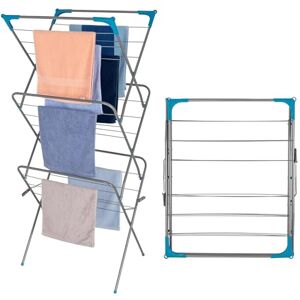 1ABOVE Premium Quality, Alloy Steel 3 Tier Clothes Airer Dryer Laundry Drying Washing Line Horse Indoor Outdoor Towel Rack-15m Drying Space- Non-Slip Feet and Corner spaces for Hangers 1ABOVE Premium Quality, Alloy Steel 3 Tier Clothes Airer Dryer Laundry Drying Washing Line Horse Indoor Outdoor Towel Rack-15m Drying Space- Non-Slip Feet and Corner spaces for Hangers