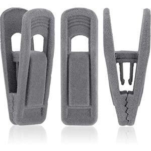 Tinfol Gray Velvet Hangers Clips Pack of 24 - Clothes Hanger Clips Tinfol Gray Velvet Hangers Clips Pack of 24 - Clothes Hanger Clips