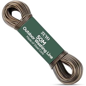 Zuvo 50M Washing Line Rope Heavy-Duty Steel Core Clothes Line with PVC Coating Strong Outdoor Clothesline for Garden & Laundry All-Weather Washing Line Wire Zuvo 50M Washing Line Rope Heavy-Duty Steel Core Clothes Line with PVC Coating Strong Outdoor Clothesline for Garden & Laundry All-Weather Washing Line Wire