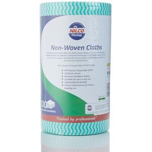 Nilco Non-Woven Cloth Roll 100 Green Sheets for Professional Use Durable and Highly Absorbent Cleaning Cloths Nilco Non-Woven Cloth Roll 100 Green Sheets for Professional Use Durable and Highly Absorbent Cleaning Cloths