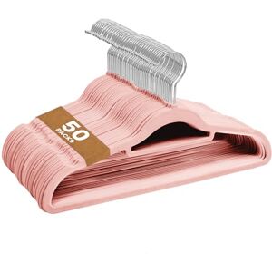 Sasha Morel 50 Pack Velvet Coat Hangers – Non Slip Velvet Hangers for Clothes, Space Saving Adult Hangers with Tie Organizer & Swivel Hooks – Clothes Hangers Wardrobe Storage Pink Sasha Morel 50 Pack Velvet Coat Hangers – Non Slip Velvet Hangers for Clothes, Space Saving Adult Hangers with Tie Organizer & Swivel Hooks – Clothes Hangers Wardrobe Storage Pink