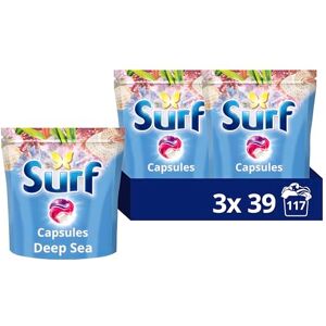 Surf 3 in 1 Deep Sea Laundry Washing Detergent Capsules joy-infused fragrance with natural essential oils lasting up to 12 hours in wear for brilliantly clean results 117 washes (3x 39) Surf 3 in 1 Deep Sea Laundry Washing Detergent Capsules joy-infused fragrance with natural essential oils lasting up to 12 hours in wear for brilliantly clean results 117 washes (3x 39)